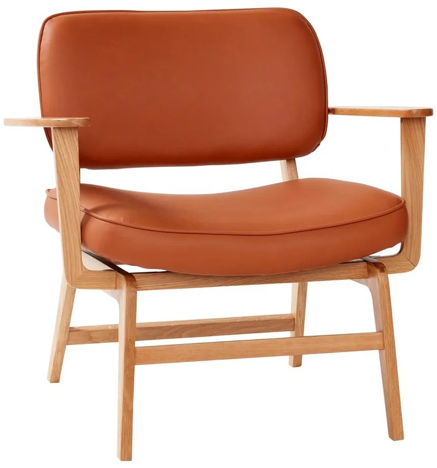 Оранжев фотьойл от изкуствена кожа Haze - Hübsch