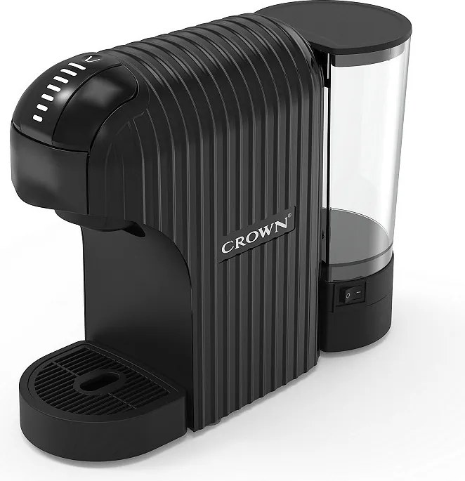 Втора ръка: Еспресо машина 7в1 Crown CCM-1530B, 1400 W, 20 bar, 0.9 л, 7 адаптера, LED индикатори, Контрол дължината на кафето, Черен