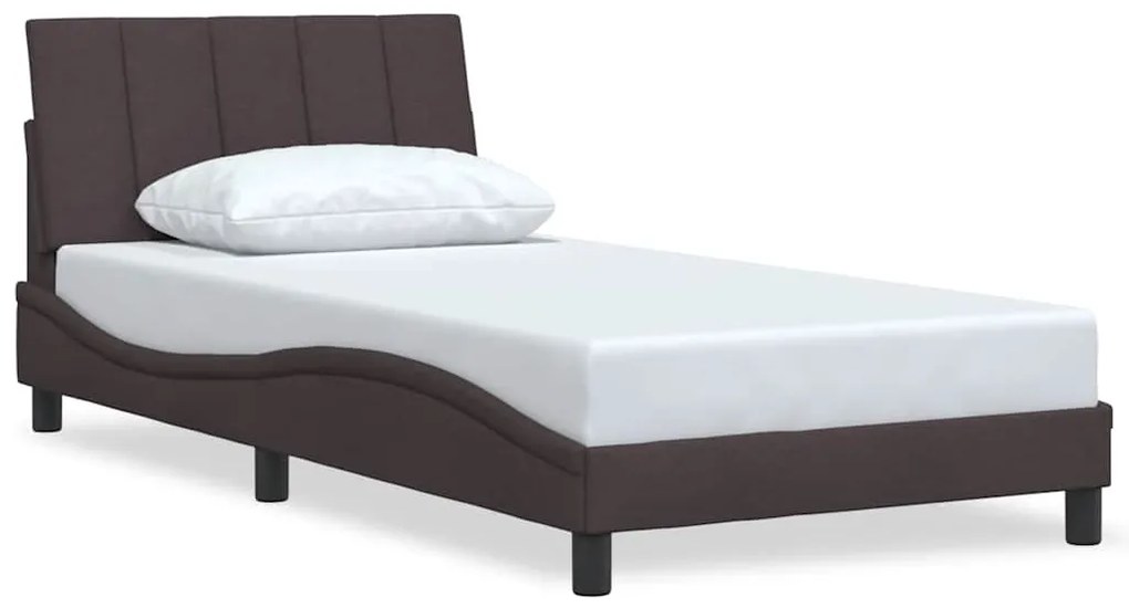 3310373 vidaXL Рамка за легло без матрак, тъмнокафява, 100x200 см, плат