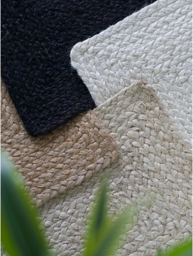 Кремав двустранен/ръчно изработен ютен килим 80x150 cm Juno – Hanse Home