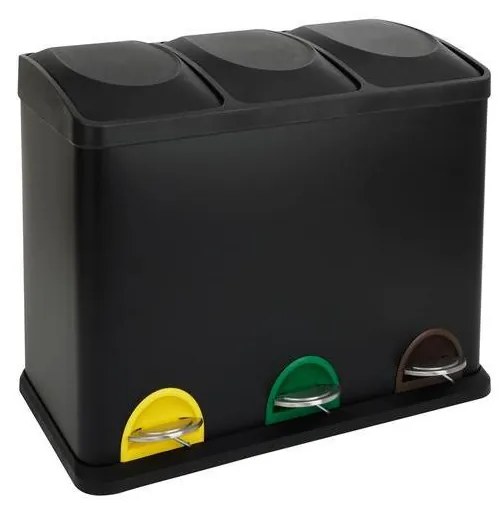 Кош за разделно събиране на отпадъци 45 л, черен