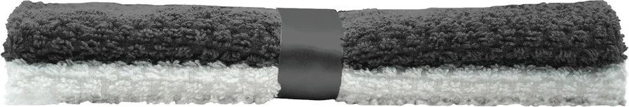 Бели/сиви памучни кърпи в комплект 2 бр. от тери 50x50 cm Gourmet – douceur d'intérieur