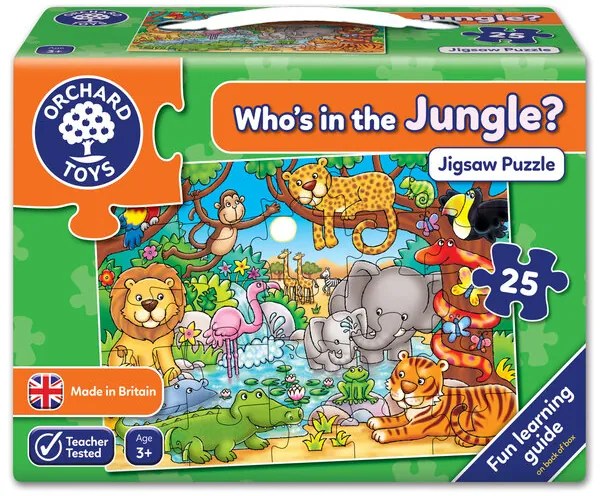Детски пъзел, Orchard Toys, Кой живее в джунглата, 25 части