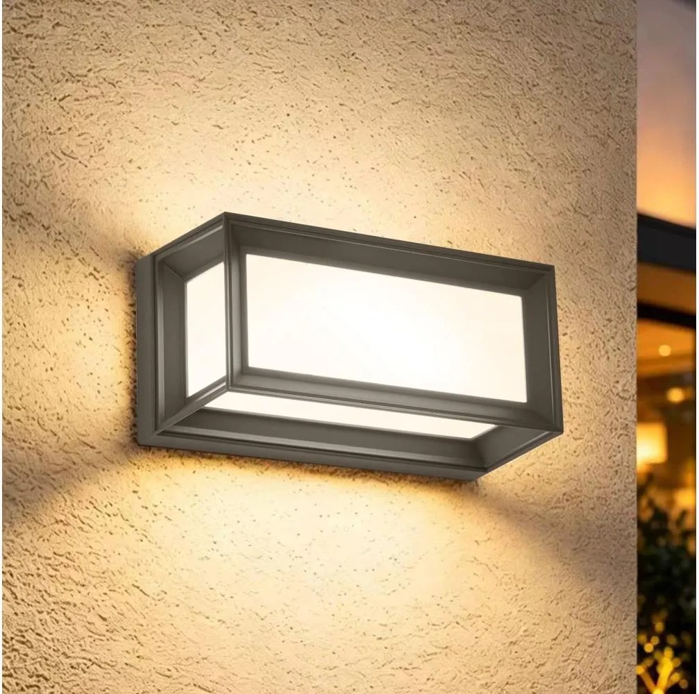 BRILAGI - LED външен стенен осветител със сензор PARKER LED/12W/230V антрацит IP44