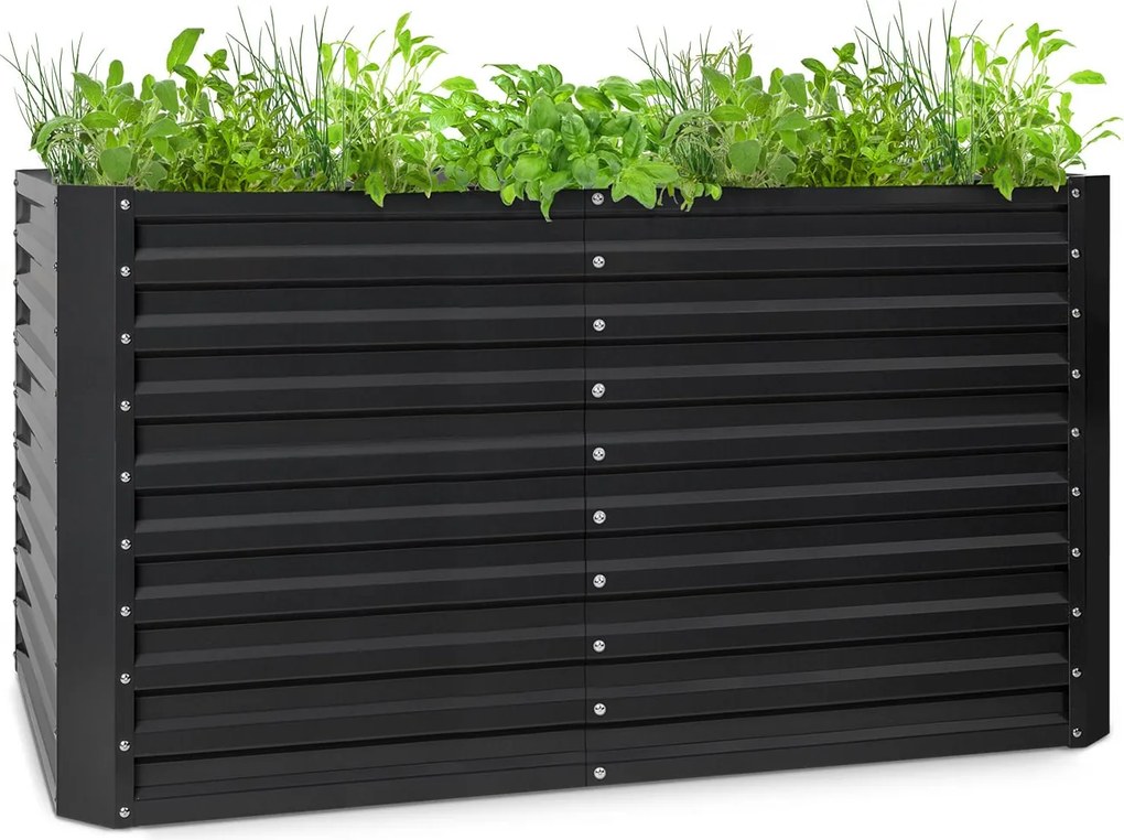 Blumfeldt High Grow Straight, повдигната леха, 200 x 90 x 100 cm, 1800 l, стомана