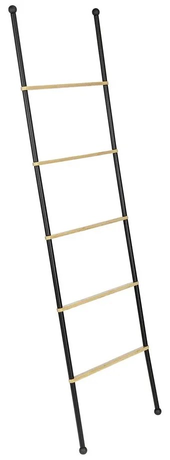 Черна/естествена метална декоративна стълба Bambusa - Wenko