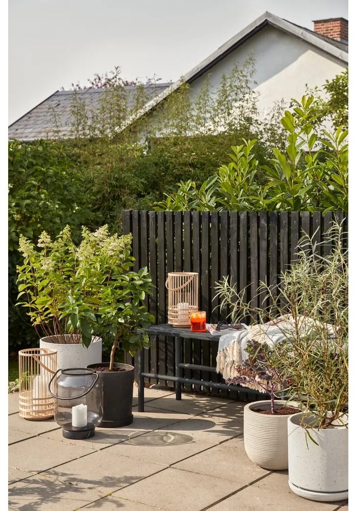 Комплект от 2 черни саксии Hureno Picco Podium - Hübsch