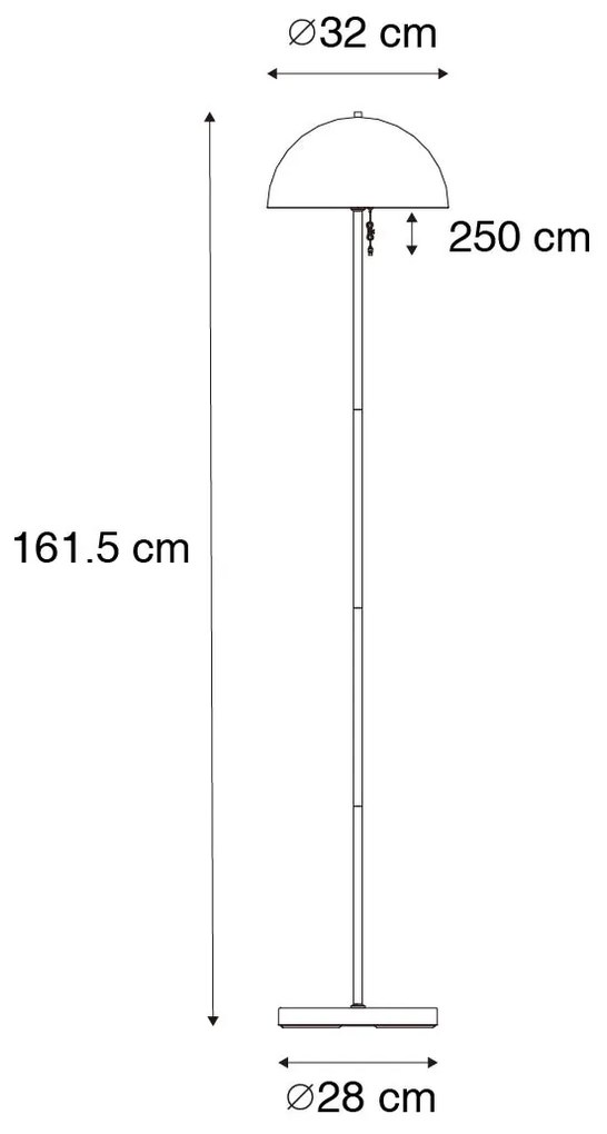 Подова лампа за външен монтаж тъмно бронз акумулаторна 3-степенна димерна - Keira