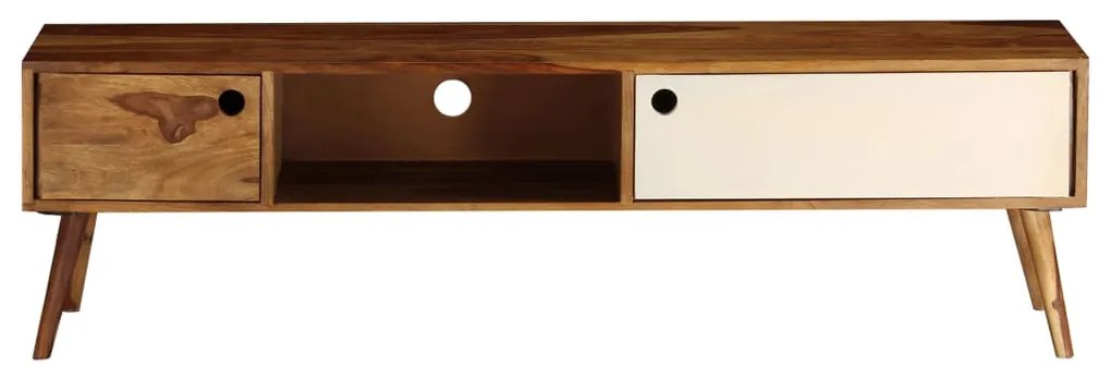 246224 vidaXL ТВ шкаф, 140x30x40 см, акациево дърво масив
