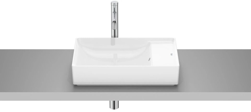 Мивка за баня A32768C000, Roca, монтаж върху плот, бял гланц, 55x34.5x12.5см
