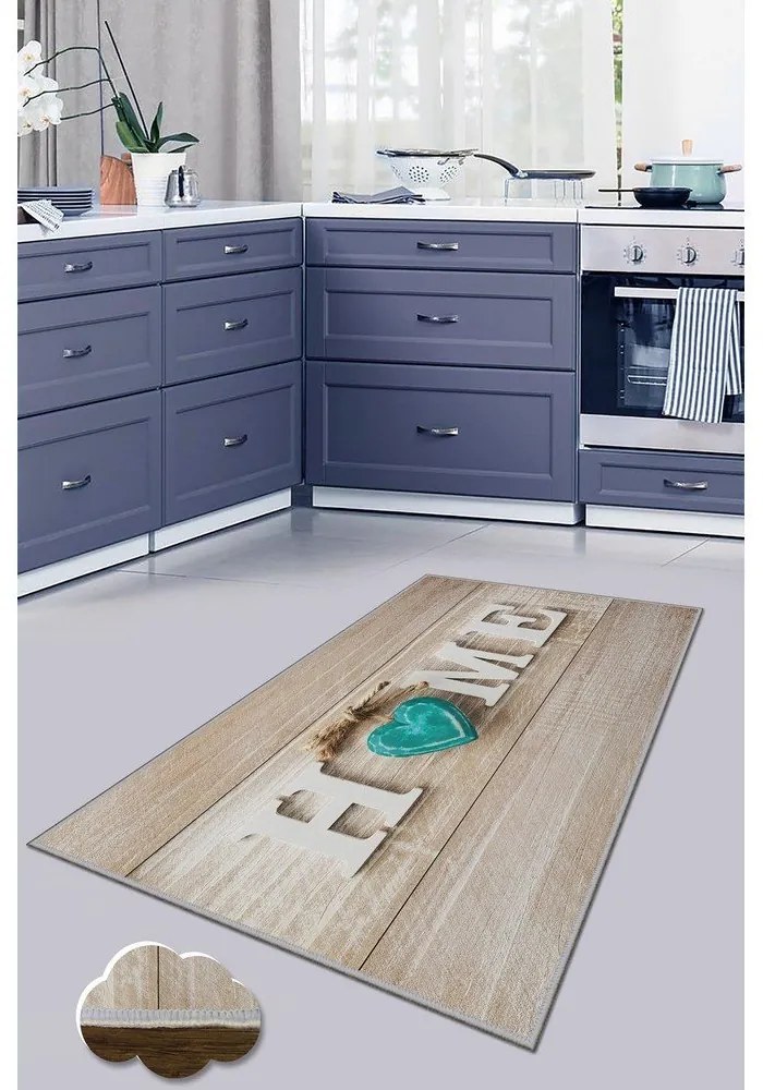 Светлокафява пътека подходяща за пране 80x200 cm Home – Oyo Concept