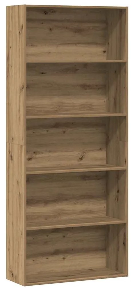 3314677 vidaXL Библиотека, дъб артизан, 80x30x189 см, инженерно дърво