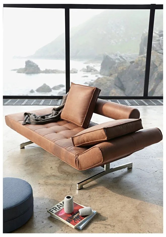 Кафява лежанка Faunal Brown Ghia Chrome - Innovation