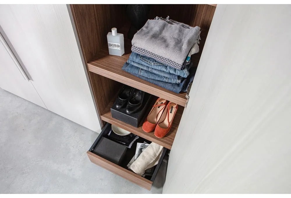 Сив модулен гардероб 165x210 cm Rens - WOOOD