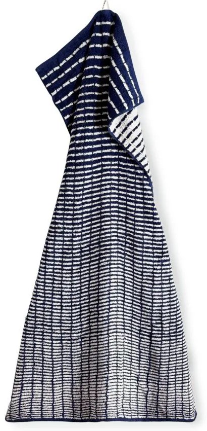 Бяла/синя хавлиена кърпа от тери със смес от бамбук 70x140 cm Nuance – JUNA