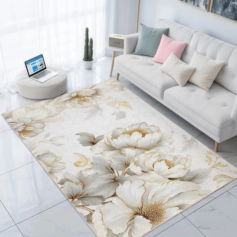 Кремав килим подходящ за пране 120x180 cm Soft and Gentle – Mila Home