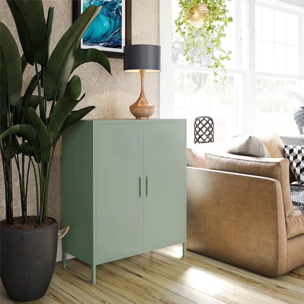 Зелено метално шкафче 40x102x80 cm Mission District – Støraa