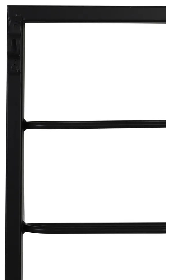 Черен стенен метален стелаж за вино 42x120x6 cm Macaben – Light &amp; Living