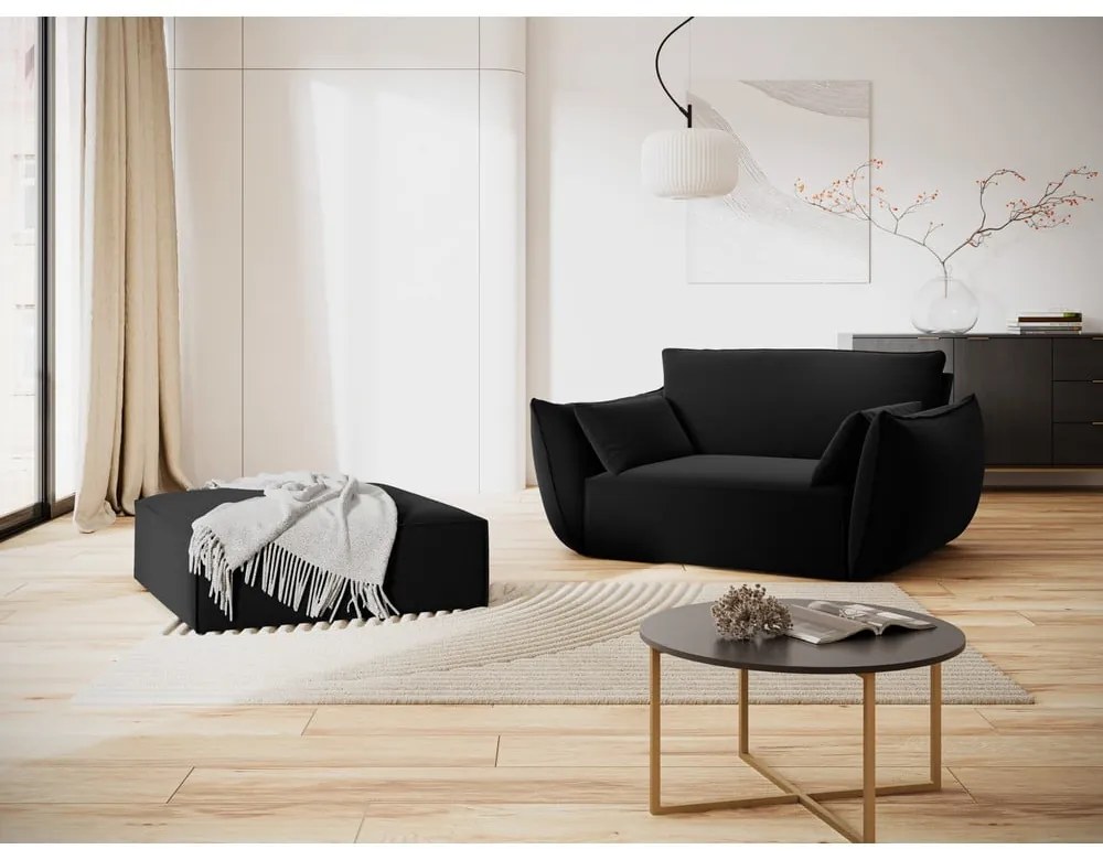 Черно кадифено кресло Vanda – Mazzini Sofas