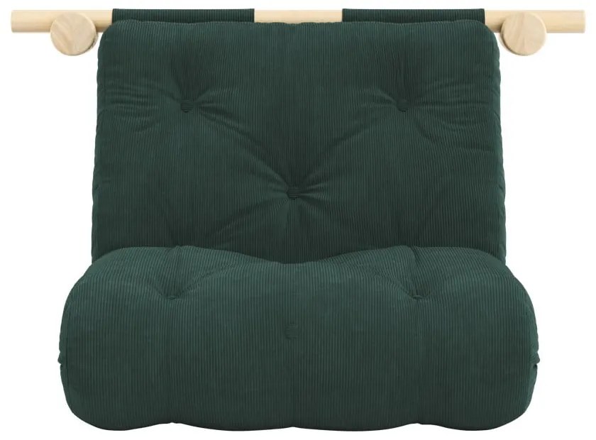 Тъмнозелено кресло от рипсено кадифе Hooked – Karup Design