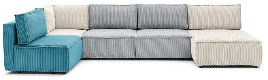 Променлив ъглов U-образен диван от велур Nihad modular - Bobochic Paris