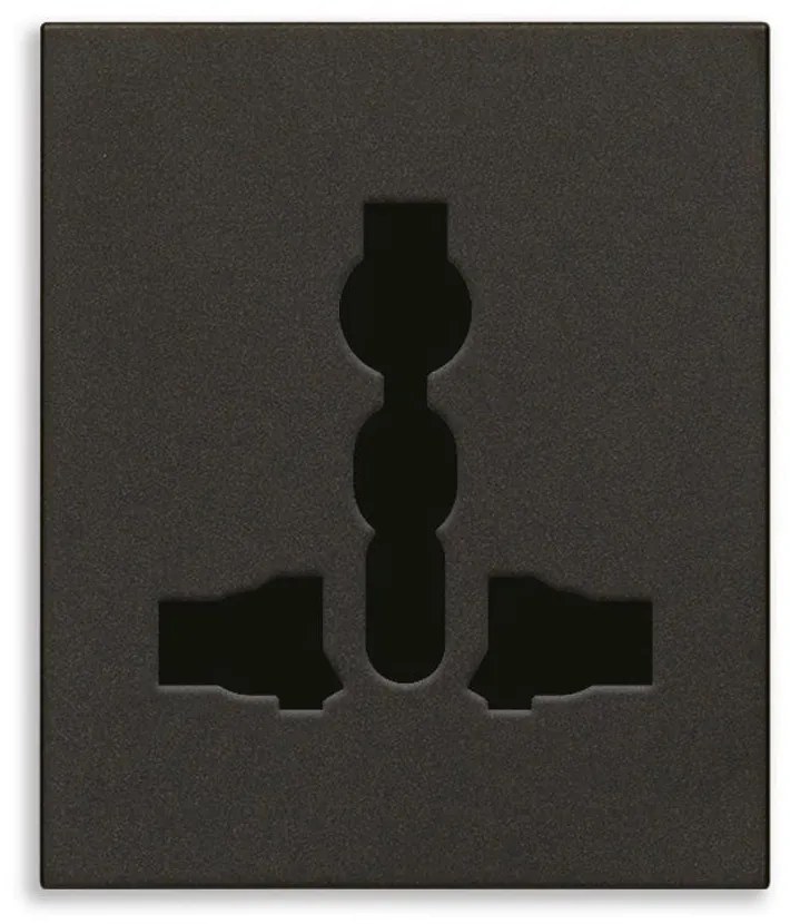 VIMAR 30257.G 2P+E 13A Мултистандартен контакт, 2М, Black,