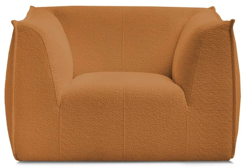 Кресло от прежда с примки от букле в цвят горчица Giorgia – Bobochic Paris