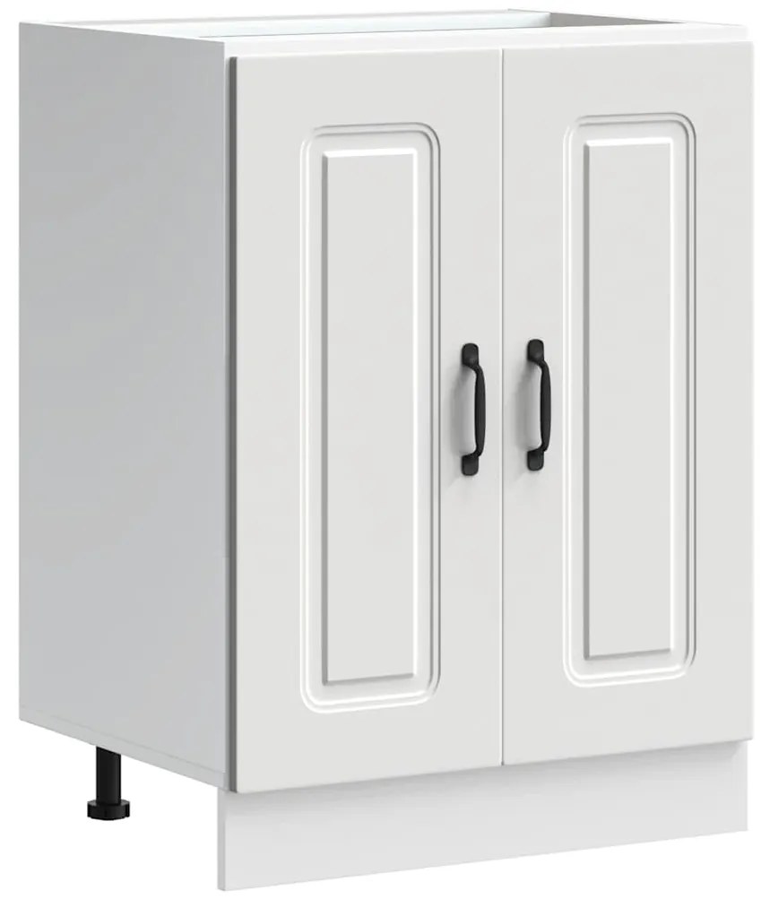 853437 vidaXL Шкаф за мивка "Kalmar" Бял 60x46x81,5 cm Инженерна дървесина