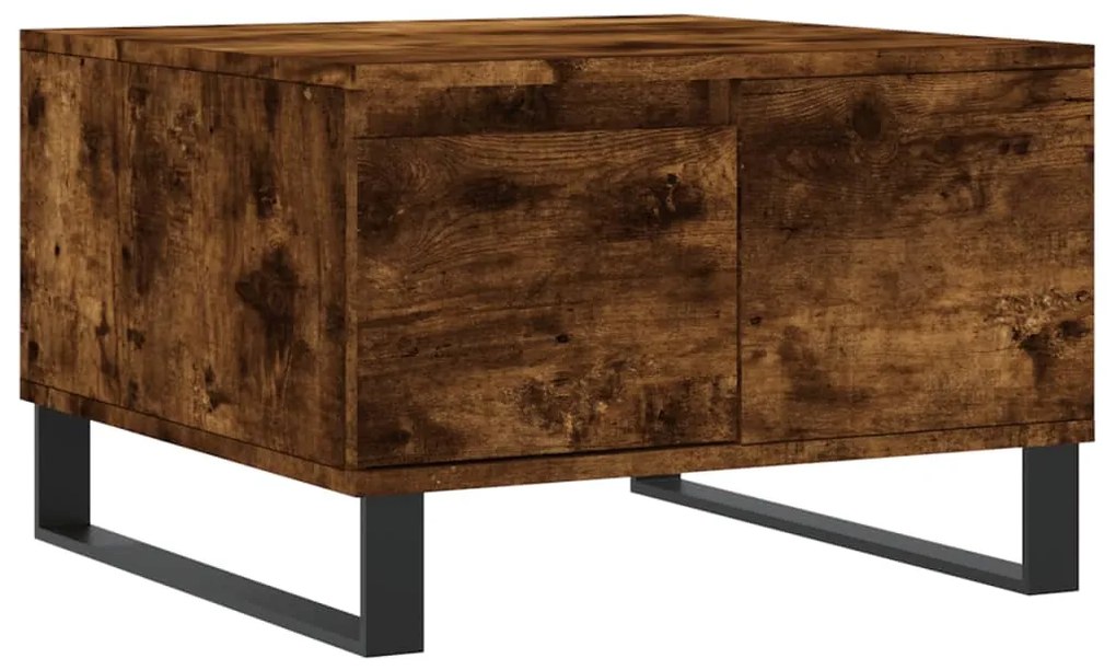 830769 vidaXL Кафе маса, опушен дъб, 55x55x36,5 см, инженерно дърво