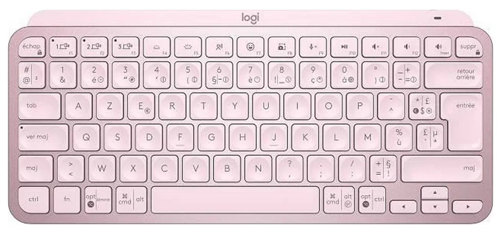 Безжична клавиатура Logitech MX Keys Mini Розов AZERTY