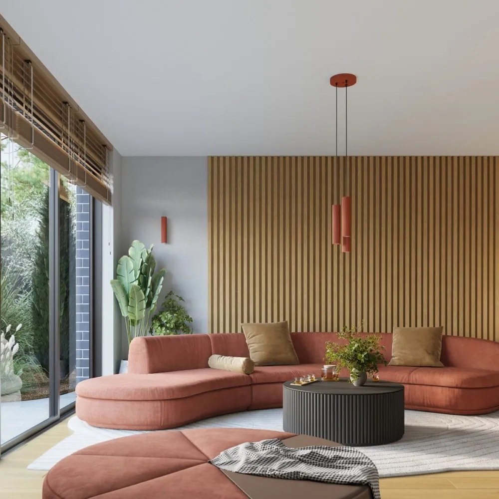 Стенна лампа в тухлен цвят Gleam – Sollux