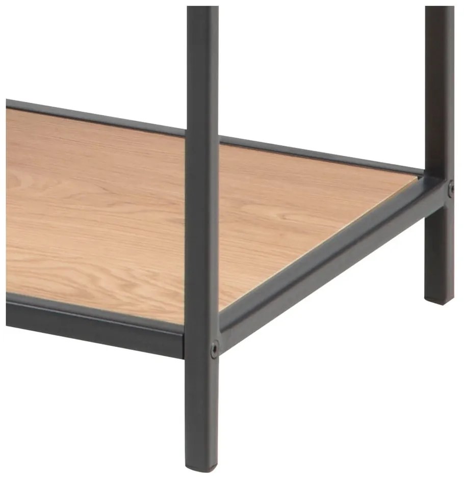 Черен рафт от дъб 114x78 cm Seaford - Actona