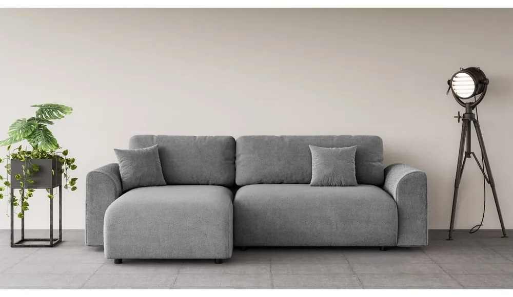 Сив разтегателен ъглов диван (променлив) Lorine – Ropez