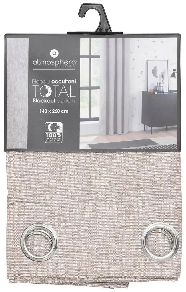Блекаут завеса пълна atmosphera Pio, 140x260 cm - Тъмносив