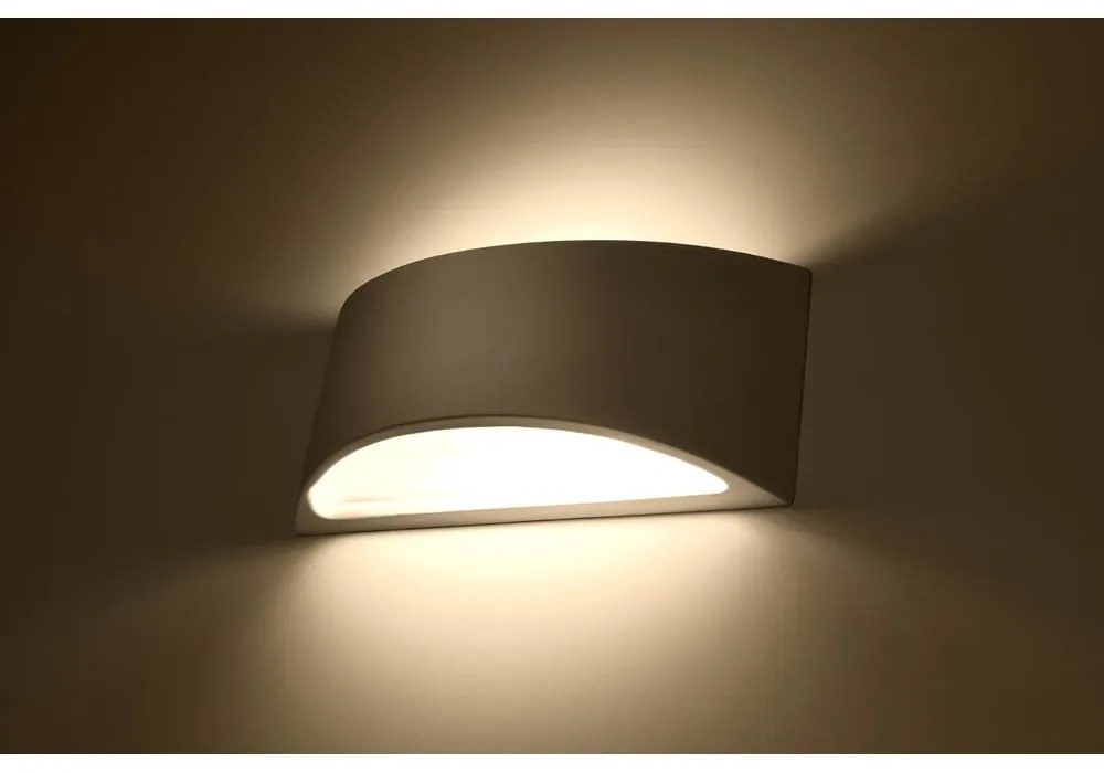 Бяла стенна лампа Farina - Sollux