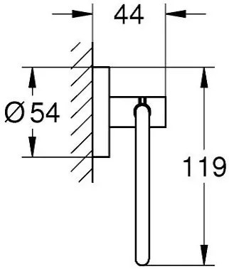 Поставка за хартия Grohe New Essentials с капак-Антрацитгланц