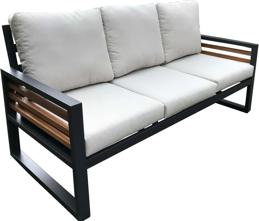 Сив алуминиев градински комплект за отдих за 5 души Colmar – Rojaplast