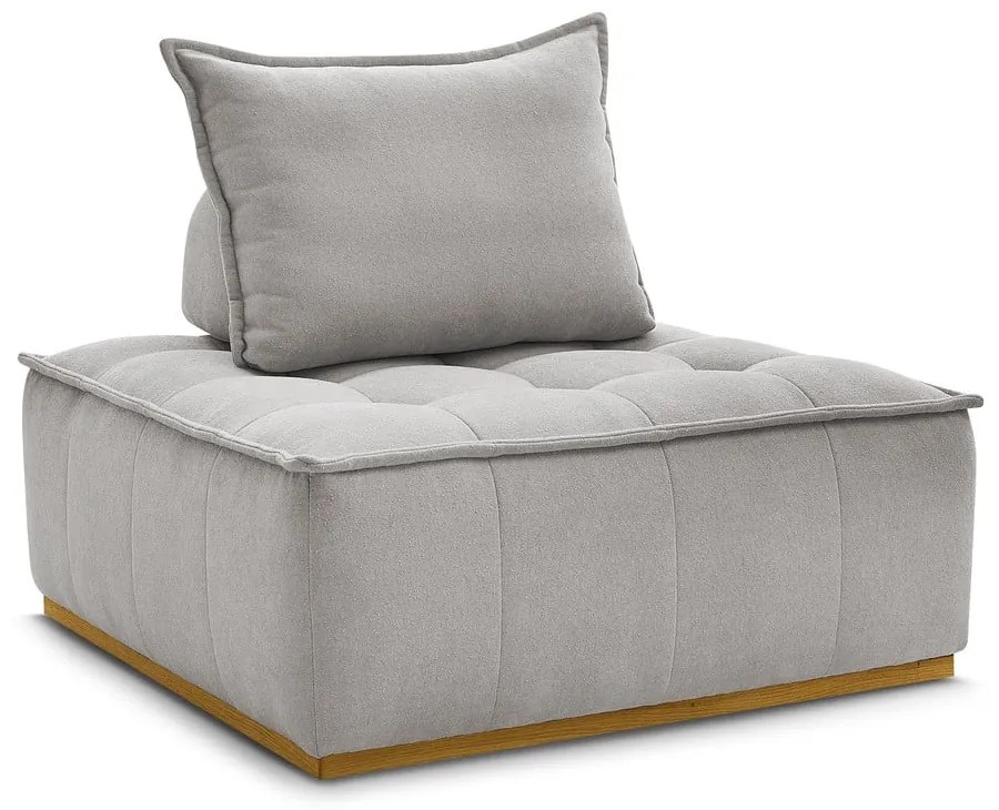 Светлосиво шенилово кресло Elisa – Bobochic Paris