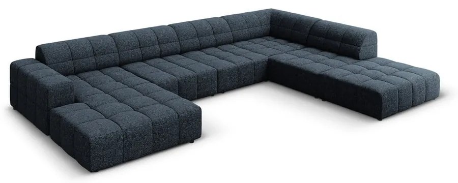 Син ъглов диван (десен ъгъл/U-образна форма) Chicago - Cosmopolitan Design