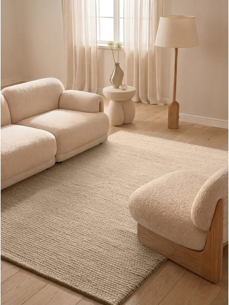 Бежов ръчно изработен вълнен килим 120x170 cm Richmond Diana – Ted Baker