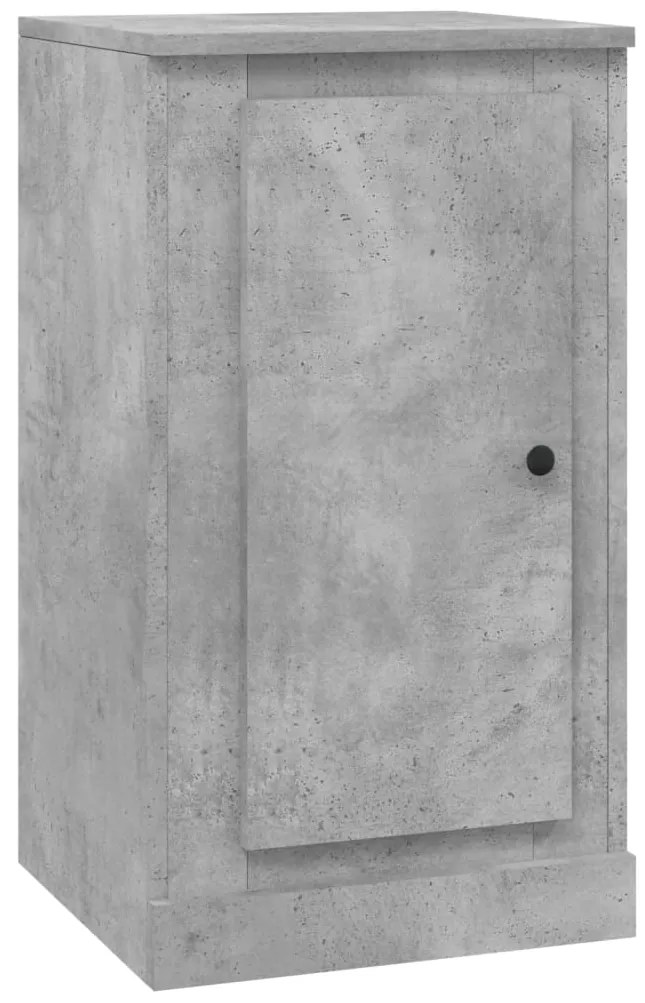 816208 vidaXL Сайдборд, бетонно сив, 37,5x35,5x67,5 см, инженерно дърво