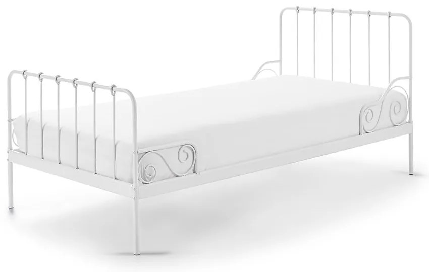 Бяло метално детско легло, 90 x 200 cm Alice - Vipack