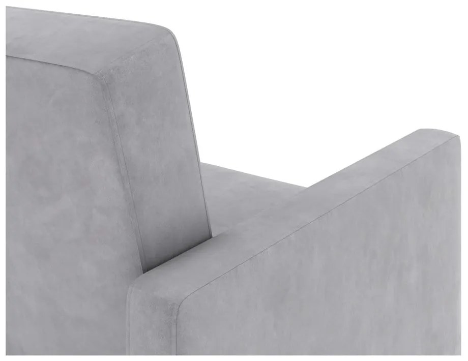 Светлосив кадифен ъглов диван Lilly – Støraa