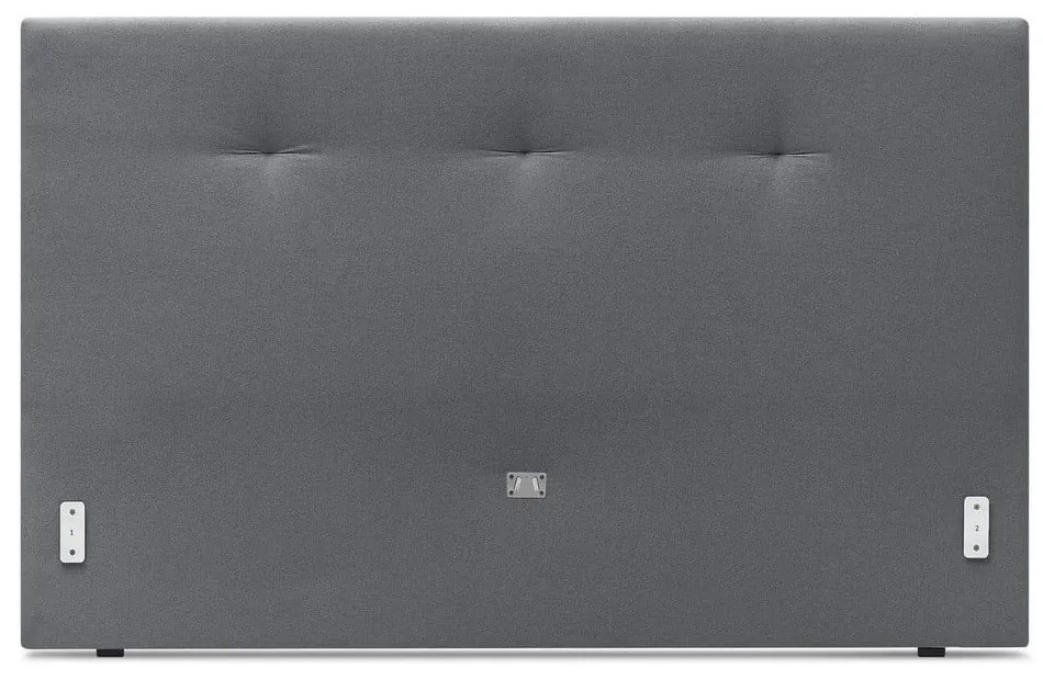 Сиво тапицирано двойно легло с решетка 180x200 cm Tory - Bobochic Paris