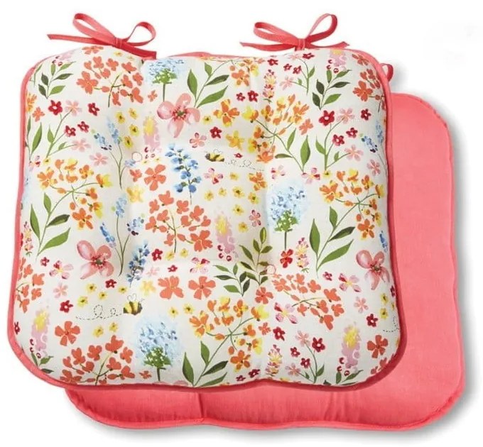 Двустранна памучна възглавница за седалка Be Happy Bee Happy - Cooksmart ®