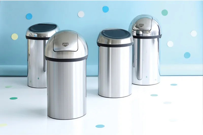 Кош за боклук Brabantia Touch Bin 647245, 60 л, Плавно и безшумно отваряне, Инокс/мат