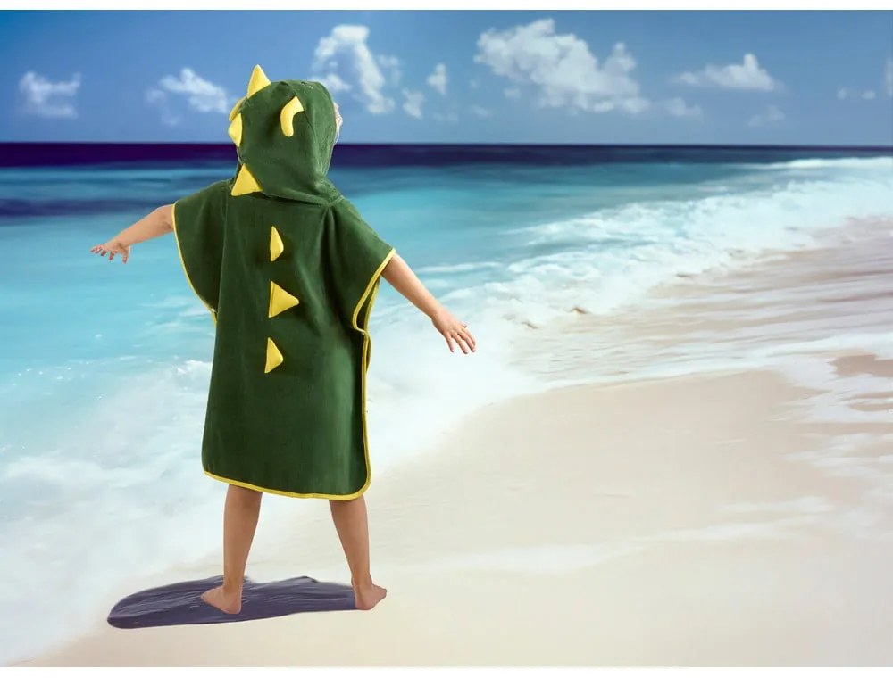 Зелено памучно детско пончо Joep – Good Morning