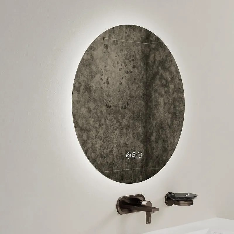 LED огледало за баня с нагревател MATEO, 79х79см, Inter Ceramic, 1970