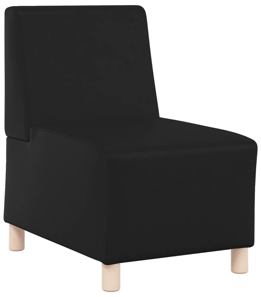 4108494 vidaXL Диван стол Черно 55 x 74 x 82 см Изкуствена кожа