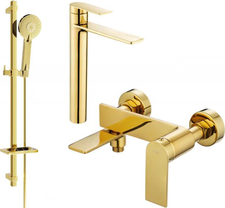 Mexen Zero DQ40 комплект за вана, златист - 7113DQ40-50